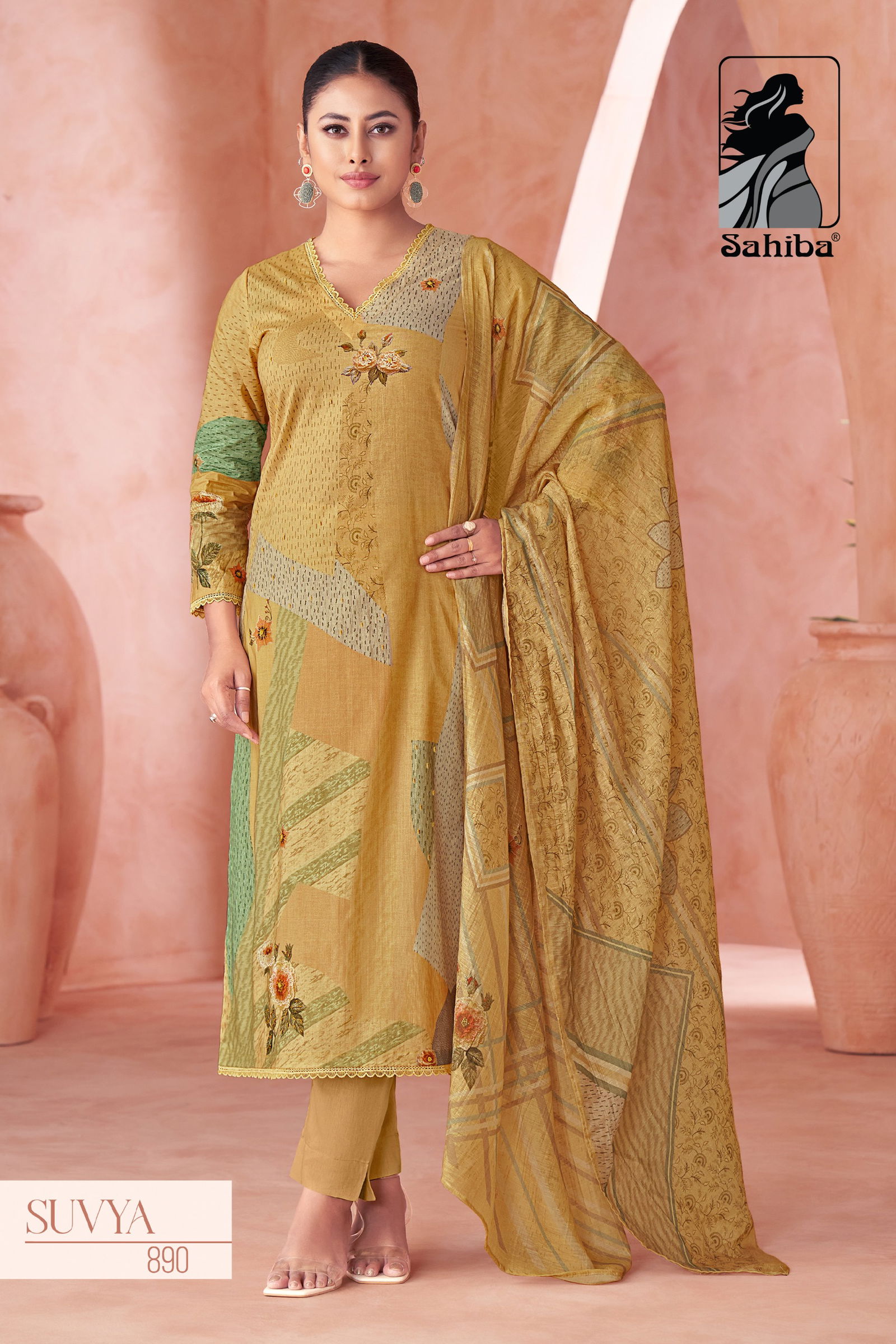 Suvya By Sahiba Lawn Cotton Digital Printed Dress Material Exporters In India